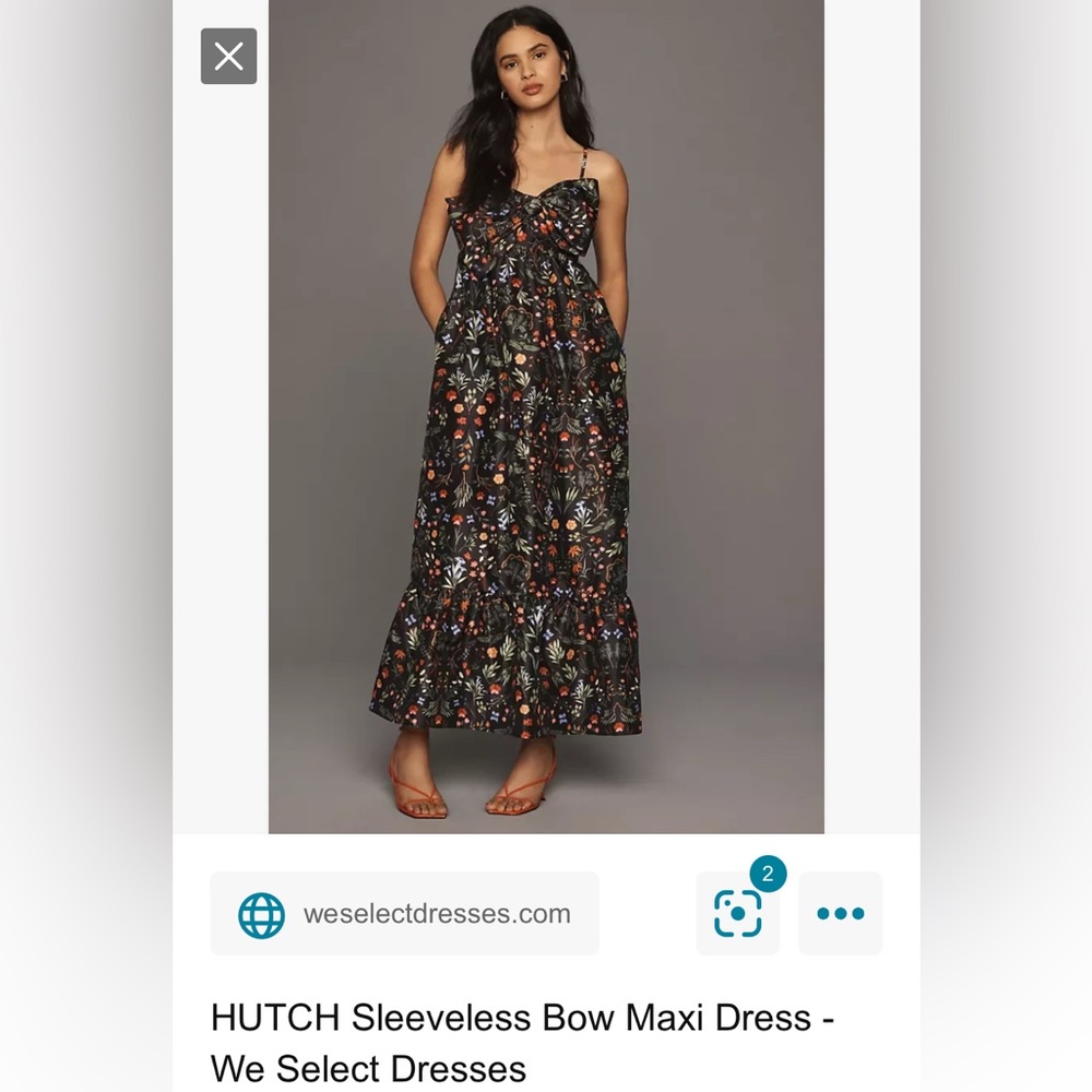 Hutch Black Floral Maxi Dress size M